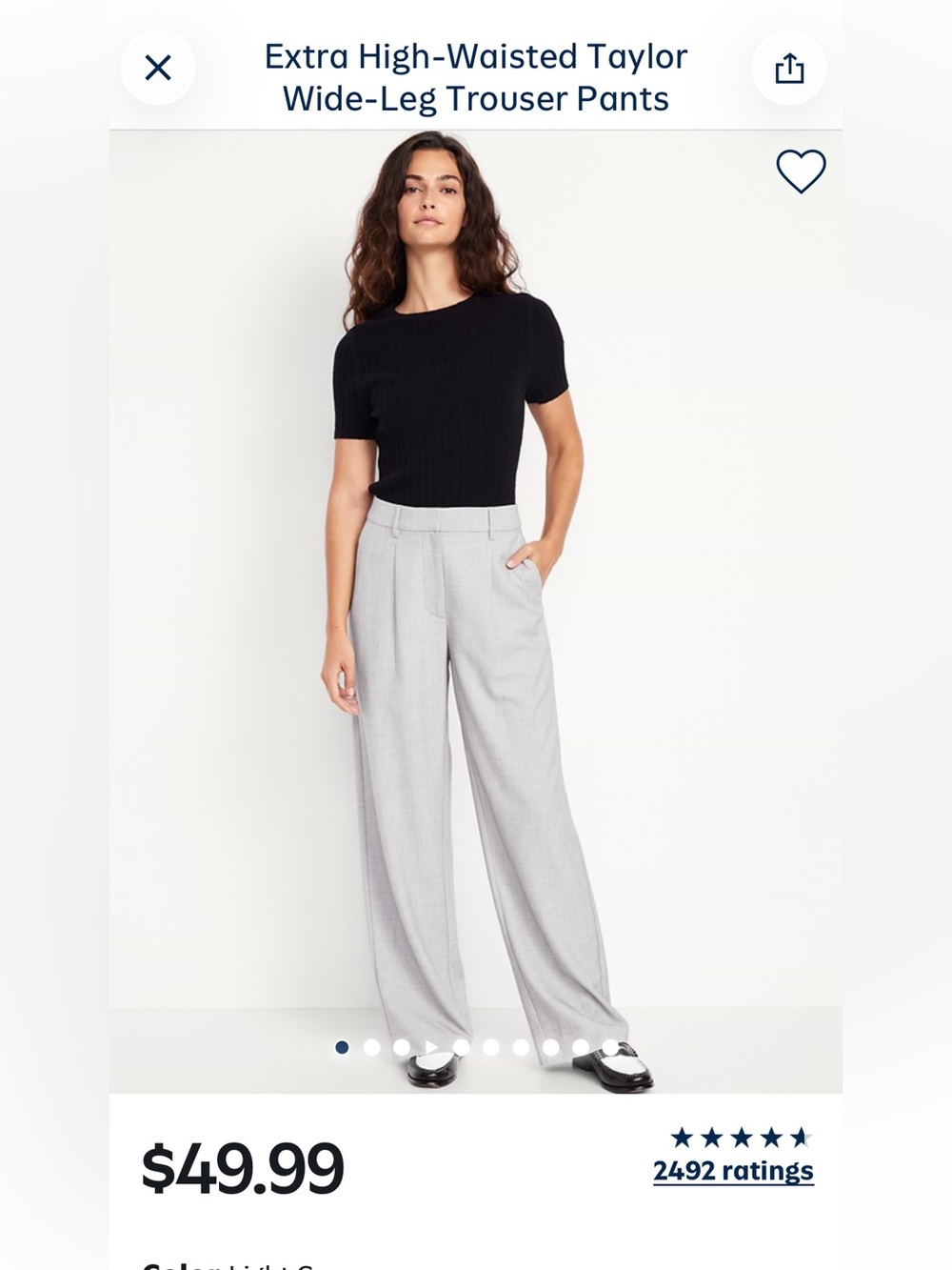 Old Navy Extra High Waisted Taylor pleated pants with adjustable fit - Picture 9 of 13
